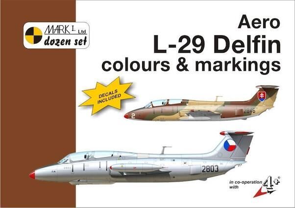 Aero L-29 Delfin zbarvení a označování (s obtisky v měřítku 1:144)