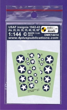 1:144 USAAF insignia 1942-43 (diameter 20; 24; 30; 35; 40; 50; 60