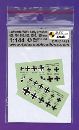 1:144 Luftwaffe Crosses (Balkenkreuz) early type (size 600, 700, 800,  900, 1000, 1200 mm), 2 sets