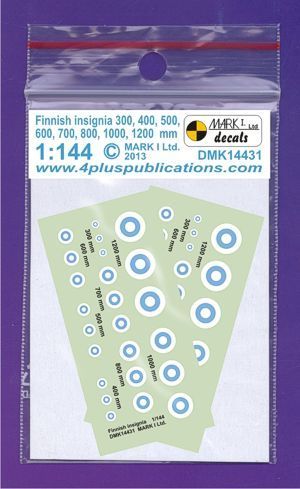 1:144 Finnish Insignia - roundels (diameter 300; 400; 500; 600; 700;  800; 1000; 1200 mm), 2 sets
