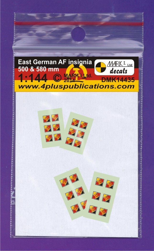 1:144 East German Air Force Insignia (size: 500, 580 mm), 2 sets