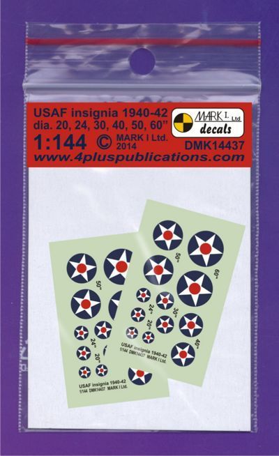 1:144 USAAC/USAAF Insignia, 1940-42, 2 sets