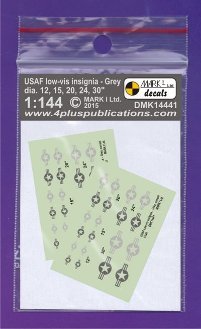 1:144 USAF Low-vis Insignia-gray, 2 sets