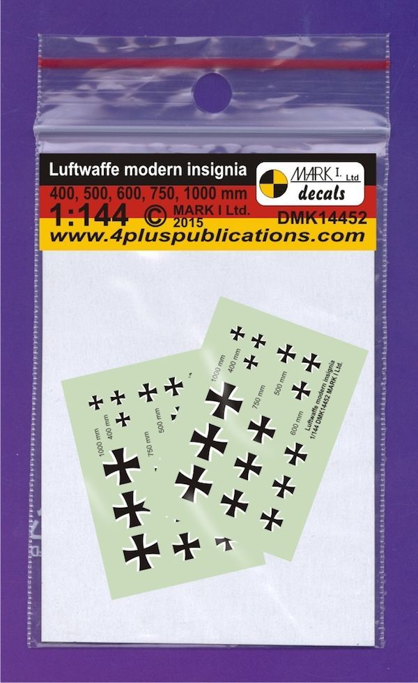 1:144 Luftwaffe insigna, modern (size 400, 500, 600, 750, 1000 mm), 2 sets