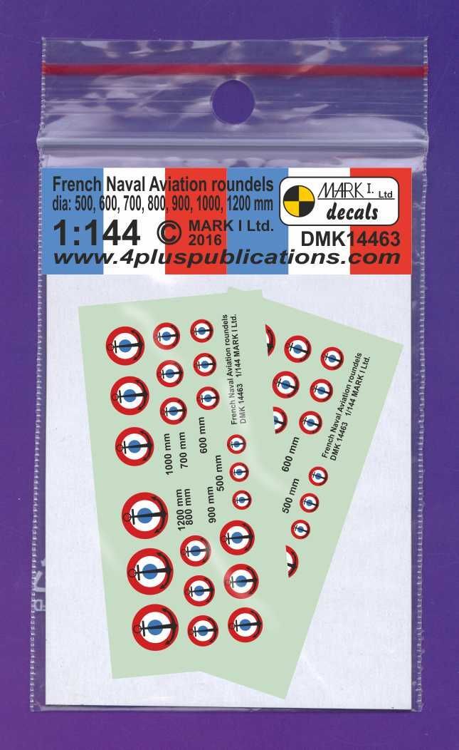 1:144 French Aeronavale roundels (dia 500,600,700,800,900,1000,1200 mm), 2 sets