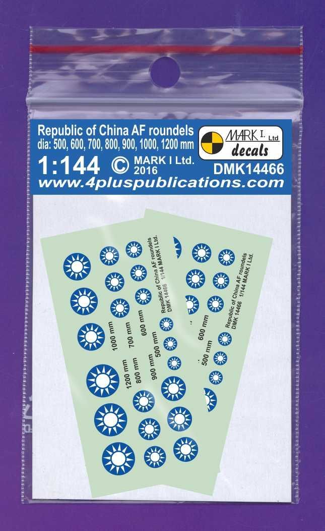 1:144 ROCAF roundels (dia 500,600,700,800,900,1000,1200 mm), 2 sets