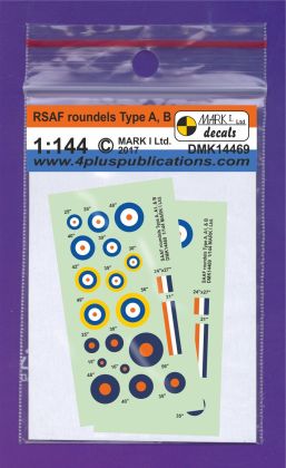 1:144 South African SAAF roundels Type A, A1, B, 2 sets