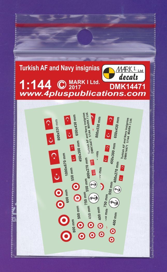 1:144 Turkish Air Force and Navy Insignia, 2 sets