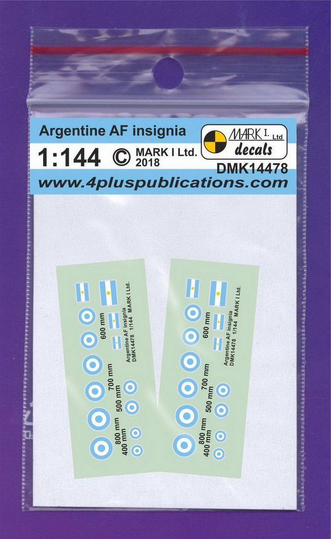 1:144 Argentinian AF insignia, 2 sets
