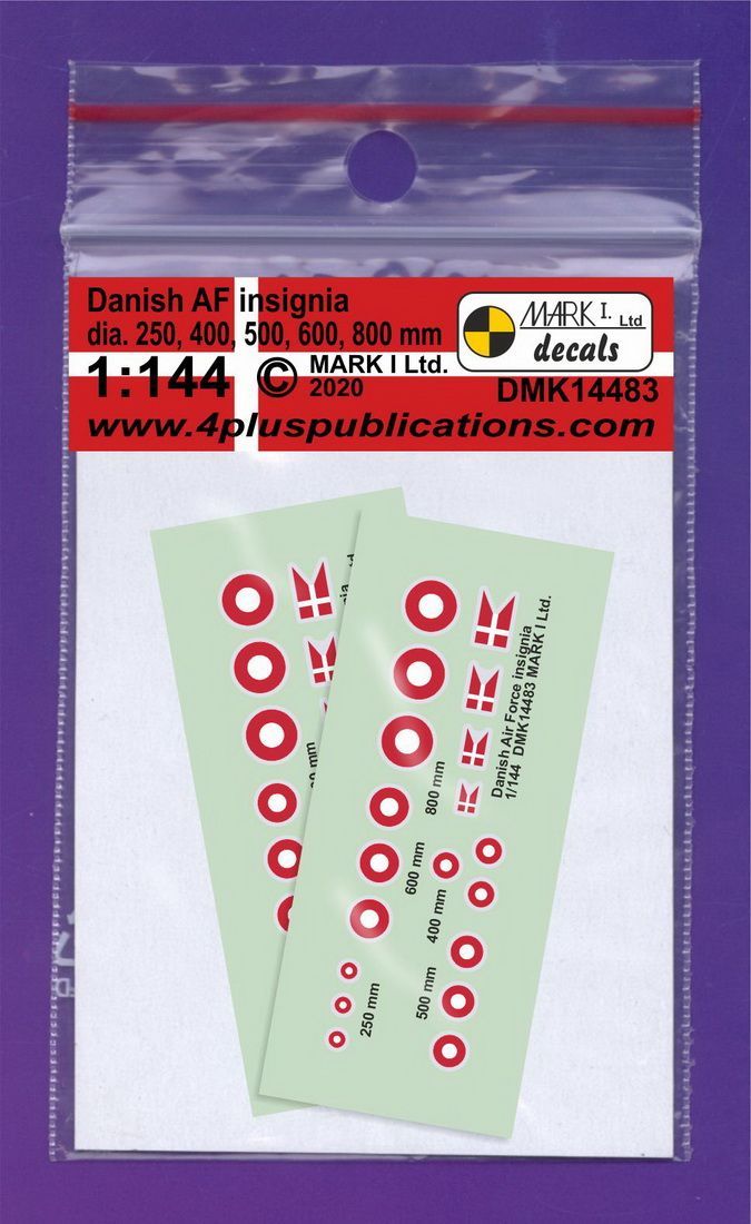 1:144 Danish AF insignia, 2 sets
