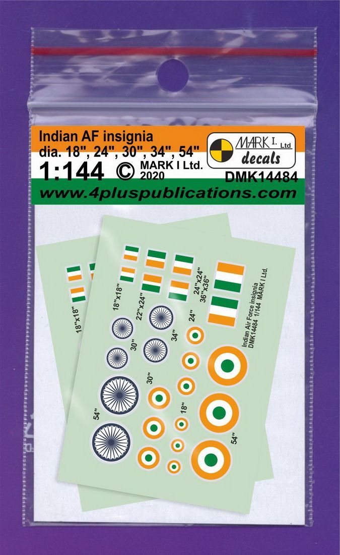 1:144 Indian AF insignia, 2 sets