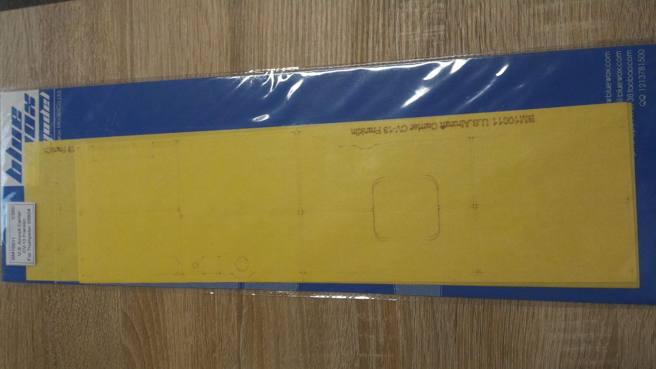 1:350 US Aircraft Carrier CV-13 Franklin Deck Masking Sheet (for Trumpeter kit #05604)