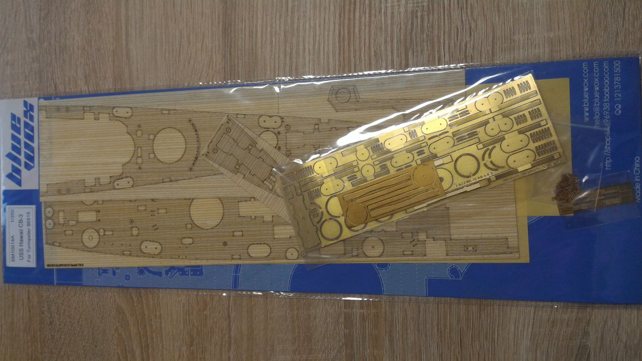 1:350 USS Hawaii CB-3 with PE Wooden Deck w/Paint Masks (for Hobby Boss kit 86515)