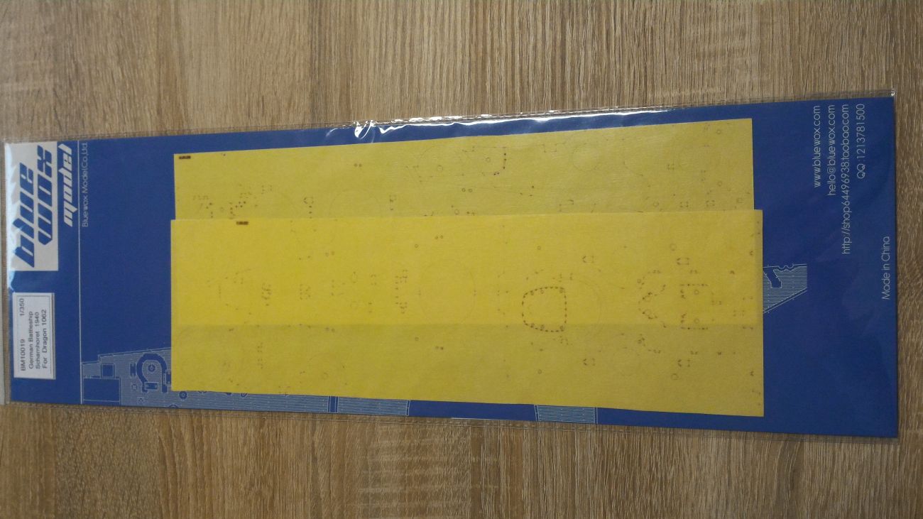 1:350 German Battleship Scharnhorst1940 Deck Masking Sheet (for Dragon kit 1062)