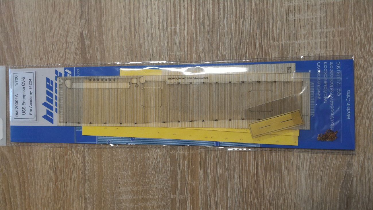 1:700 USS Enterprise CV-6 Wooden Deck w/Paint Masks & PE (for Academy kit 14224)