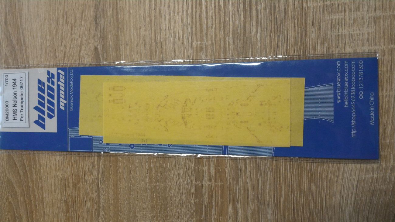1:700 HMS Nelson 1944 Deck Masking Sheet (for Trumpeter kit 06717)