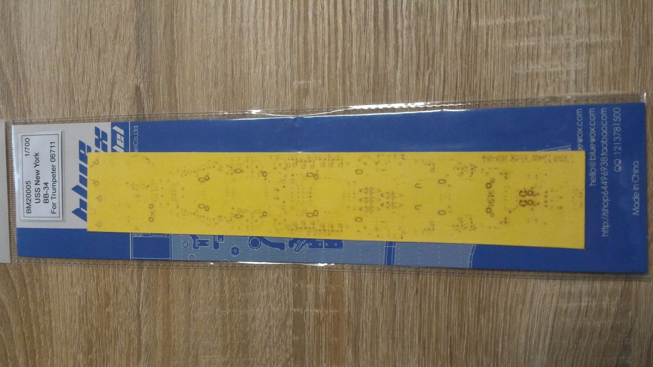 1:700 USS New York BB-34 Deck Masking Sheet (for Trumpeter kit 06711)