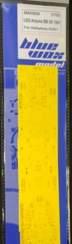 1:700 USS Arizona BB-39 1941 Deck Masking Sheet (for Hobby Boss 83401)