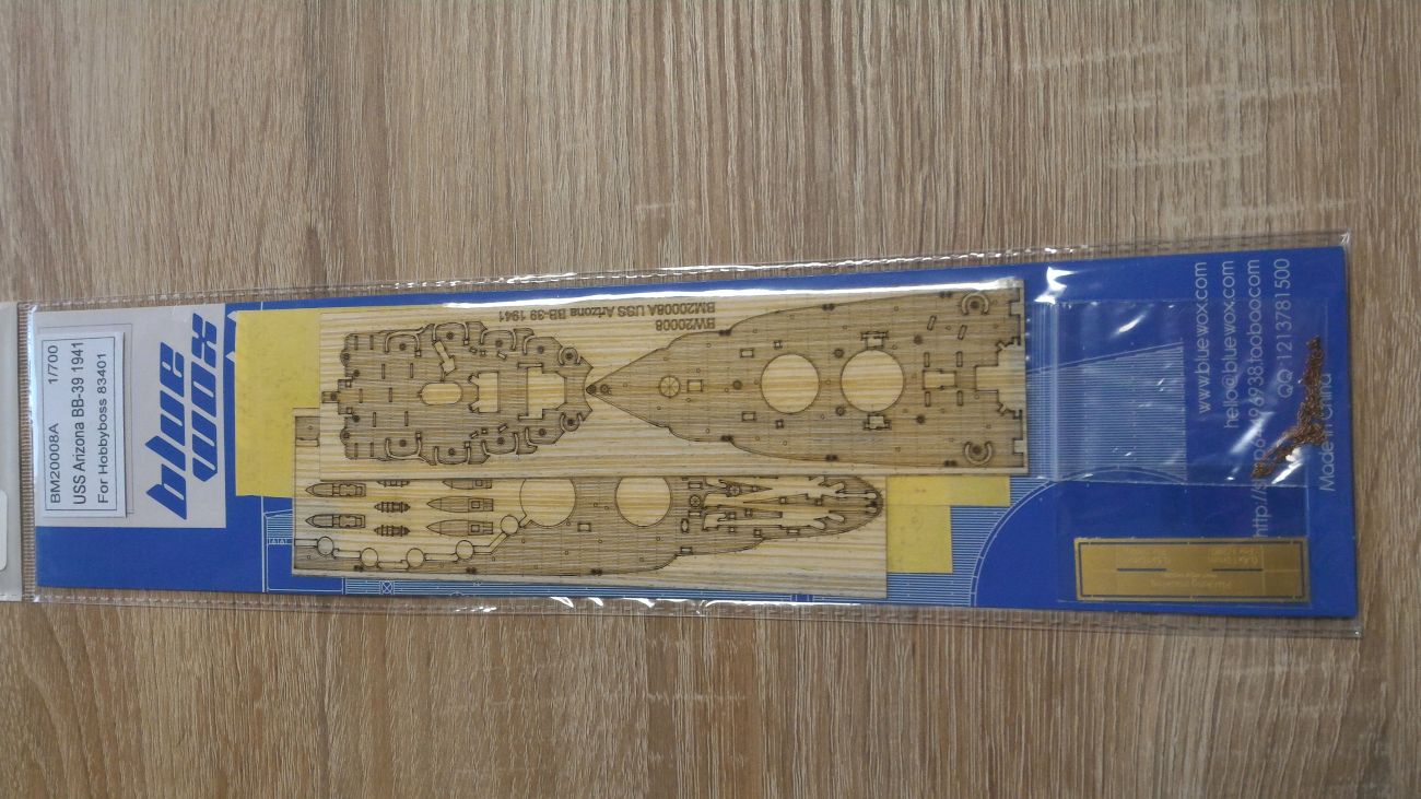 1:700 USS Arizona BB-39 1941 Wooden Deck, Masks, Planking Masks (for Hobby Boss 83401)