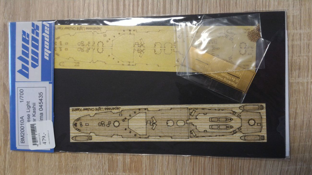 1:700 Japanese Kashii Wooden Deck w/Masking & Planking Mask PE (for Aoshima kit 045435)