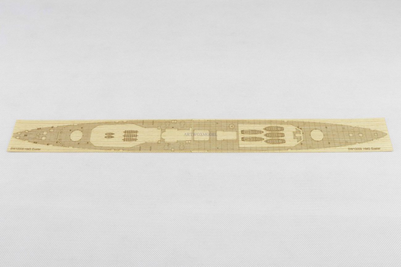 1:350 HMS Exeter Wooden Deck w/PE (for Trumpeter kit #05350)