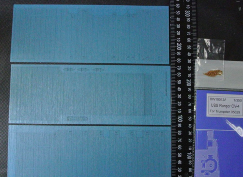 1:350 USS Ranger CV-4 Blue Wooden Deck (for Trumpeter kit 05629)