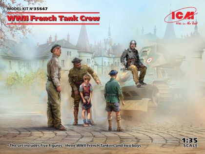 1:35 WWII French Tank Crew (5 figures)