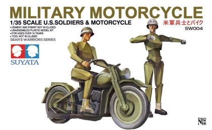 1:35 Military Motorcycle (U.S. Soldiers & Motorcycle)