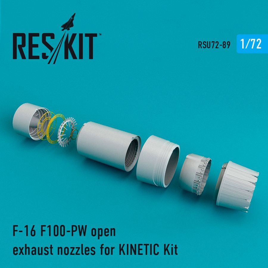 1:72 F-16 F100-PW open exhaust nozzles
