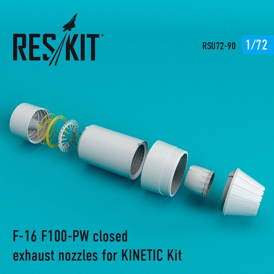1:72 F-16 F100-PW closed exhaust nozzles