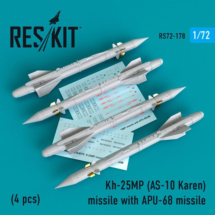 1:72 Kh-25MR (AS-10 Karen) missile with APU-68 (4 pcs)