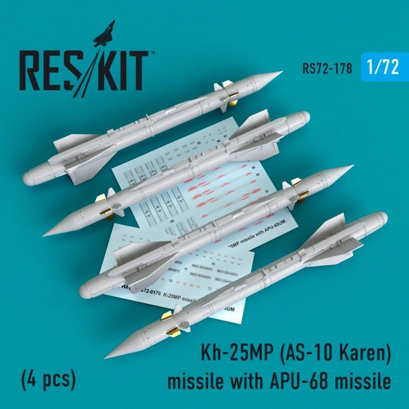 1:72 Kh-25MP (AS-10 Karen) missile with APU-68 (4 pcs)
