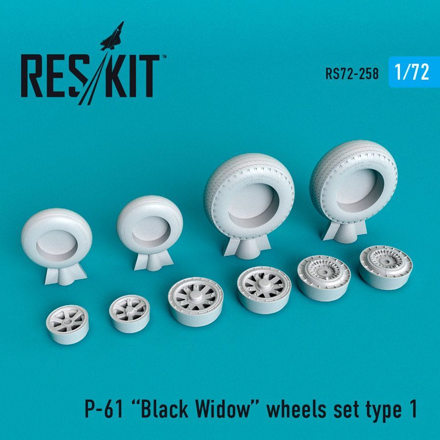 1:72 P-61A/P-61B Black Widow wheels set