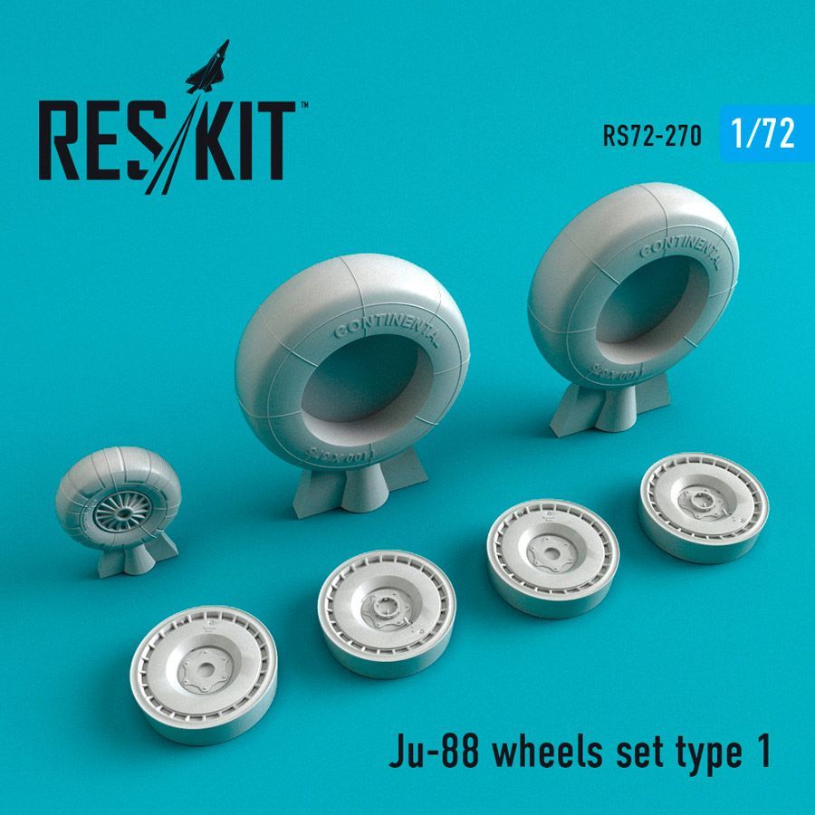 1:72 Ju-88 wheels set type 1