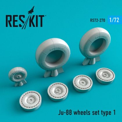 1:72 Ju-88 wheels set type 1