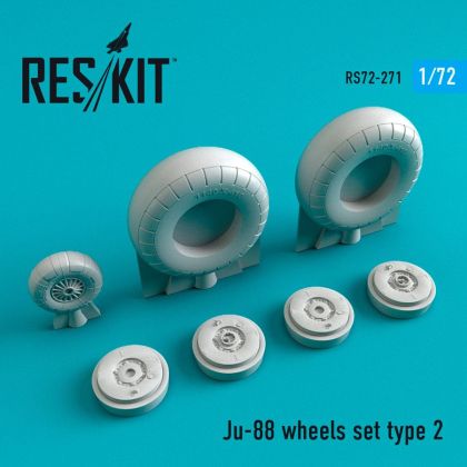 1:72 Ju-88 wheels set type 2