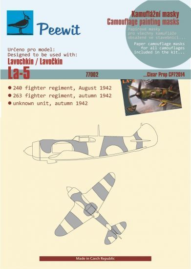 1:72 Lavočkin La-5 (pro stavebnici Clear prop) - papírová šablona