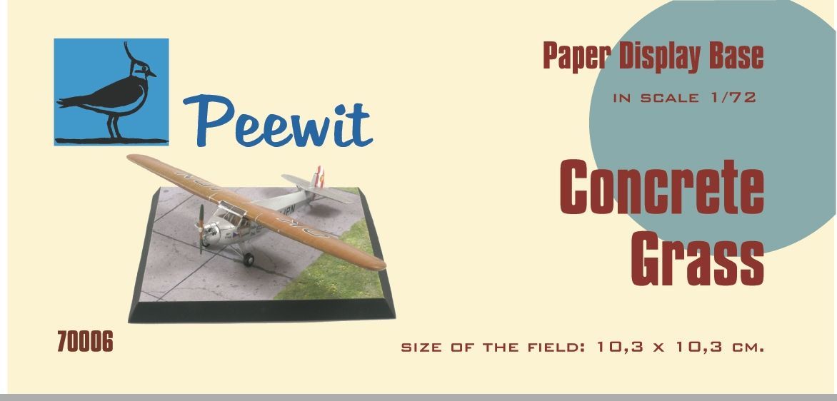 1:72 Concrete and Grass-velikost plochy 10,3 x 10,3 cm