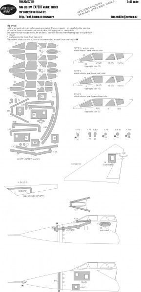1:48 MiG-31B/BM EXPERT kabuki masks