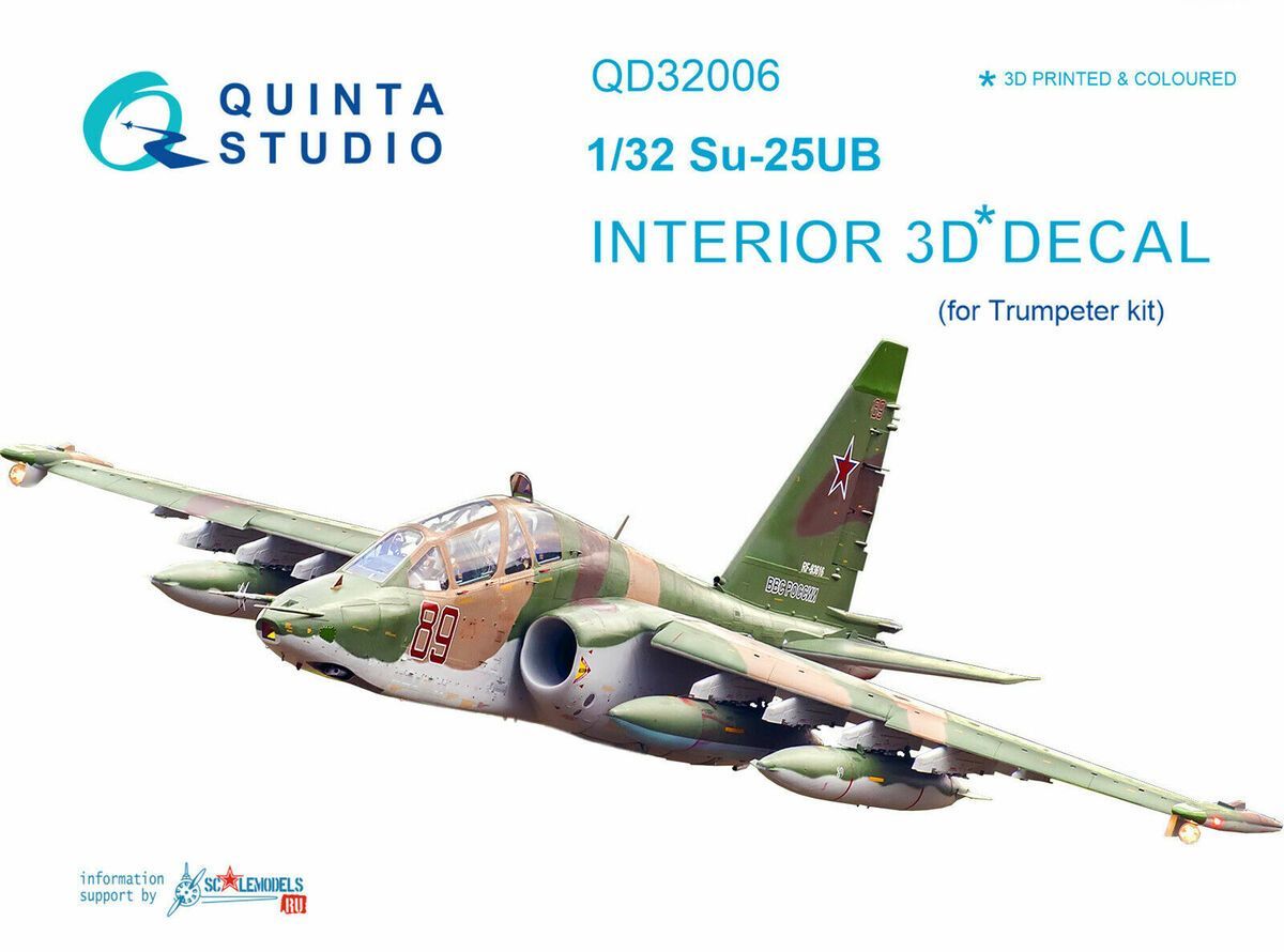 1:32 Su-25UB Interior 3D Decal (for Trumpeter kit)