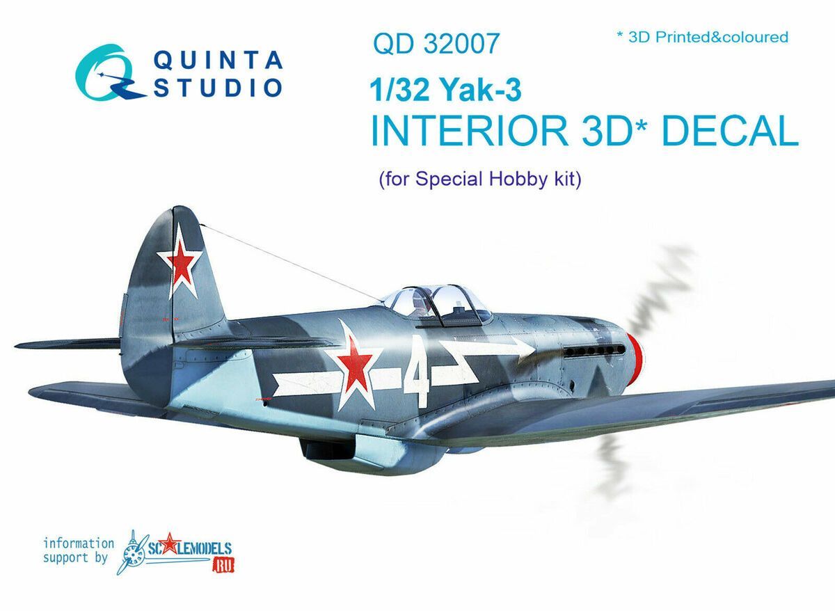 1:32 Yak-3 Interior 3D Decal (for Special Hobby kit)