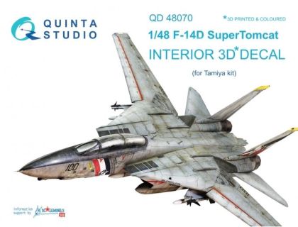 1:48 F-14D Interior 3D Decal (for Tamiya kit)