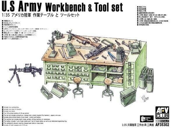 1:35 U.S Army Workbench & Tool set