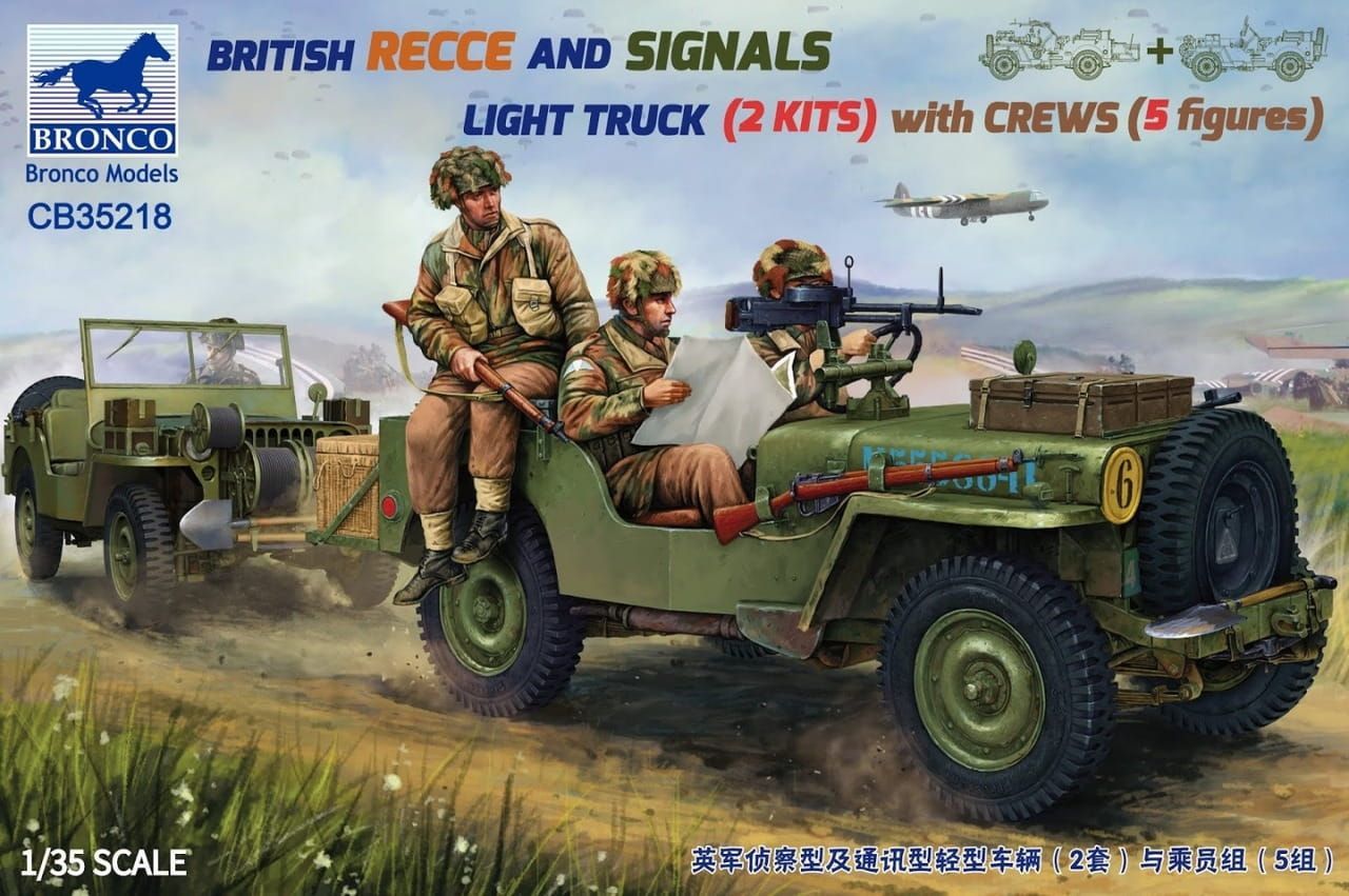 1:35 British Recce And Signals Light Truck (2 Kits) with Crews (5 figures)