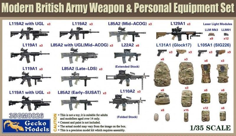 1:35 Modern British Army Weapon & Equipment Set