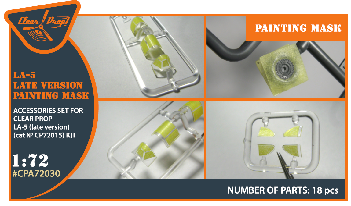 1:72 La-5 (late version) painting mask made from 