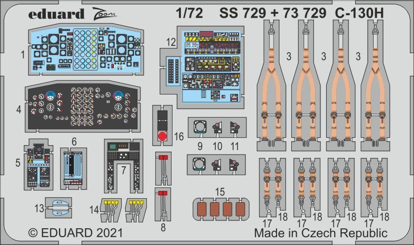 1:72 Lockheed C-130H Hercules cockpit detail