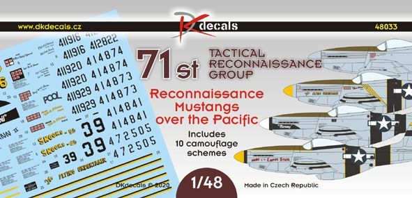1:48 71st TRG Reconnaissance North-American Mustangs over the Pacific