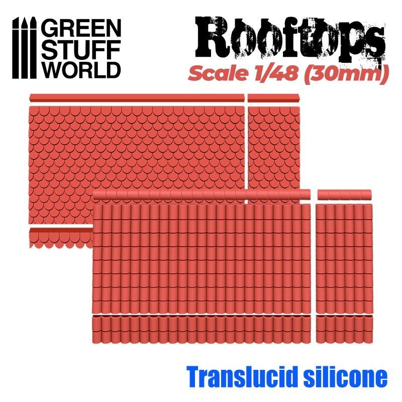 1:48 Silicone Molds - Rooftops (30mm)