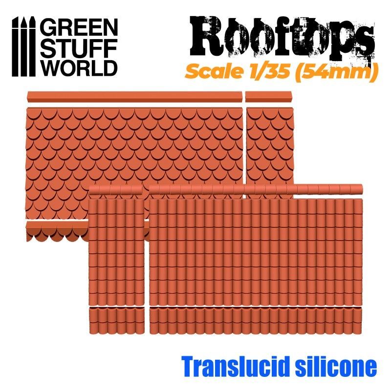 1:35 Silicone Molds - Rooftops (54mm)